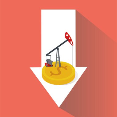 Petrol fiyatları grafiksel olarak madeni para olarak sondaj fabrikası