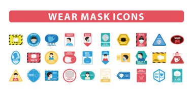 30 'luk demet maske reklam etiketleri