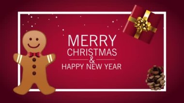 Zencefilli mutlu noel kartları.