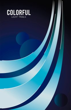 Mavi arkaplanda renkli ışık yolu