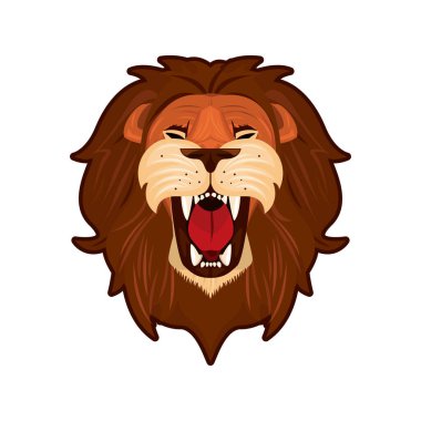 Aslan kralının başı Öndeki renkli simge