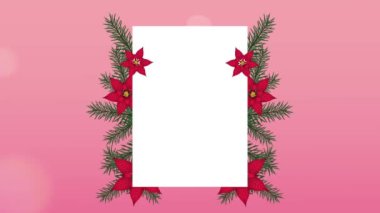 Çiçekli mutlu noel kartları.