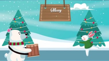 Mutlu noel kartları ve davul çalan ayılar.