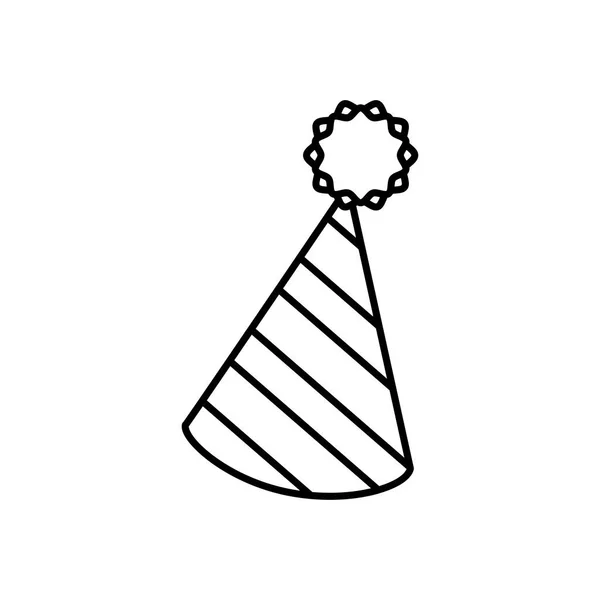 Party hat cone line icon — стоковый вектор