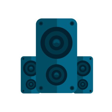 hoparlörler parti düz stil simgesi ses
