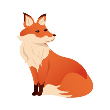 Şirin tilki vahşi hayvan simgesi