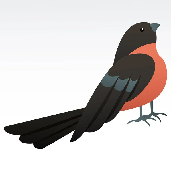 Ładny rudzik ptak zwierzę ikona — Wektor stockowy