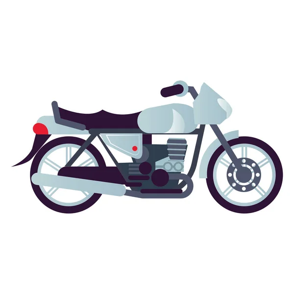 Brat motorcycle style vehicle icon — Stock Vector