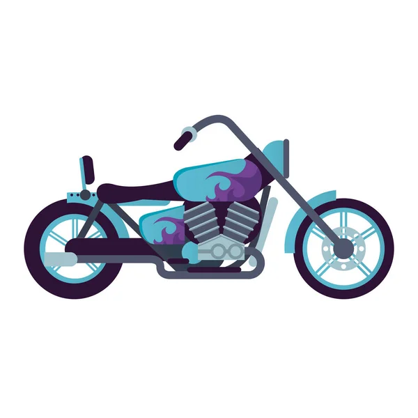 Helicóptero motocicleta estilo vehículo icono — Vector de stock