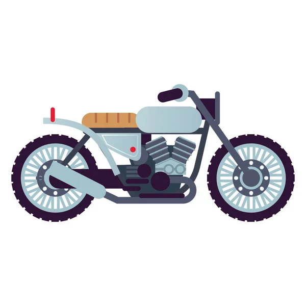 Cafe Racer Motorrad Stil Fahrzeug-Ikone — Stockvektor
