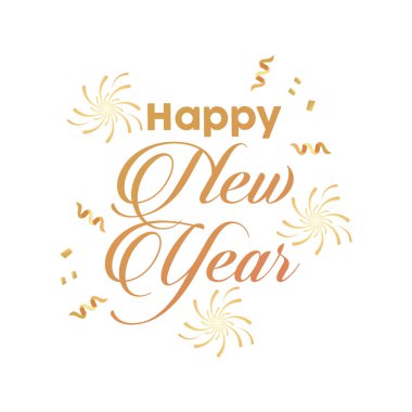 Konfeti ve havai fişeklerle dolu yeni yılın kutlu olsun.