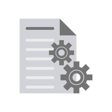 belge kağıdı ve vites simgeleri