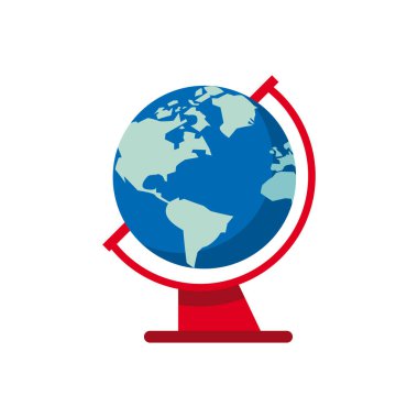 Dünya Gezegeni Düz Stil Simgesi