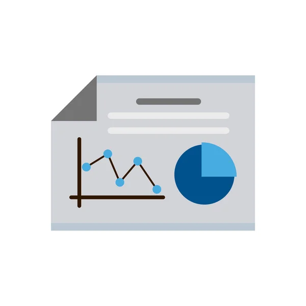 Papier mit Statistik-Ikone — Stockvektor