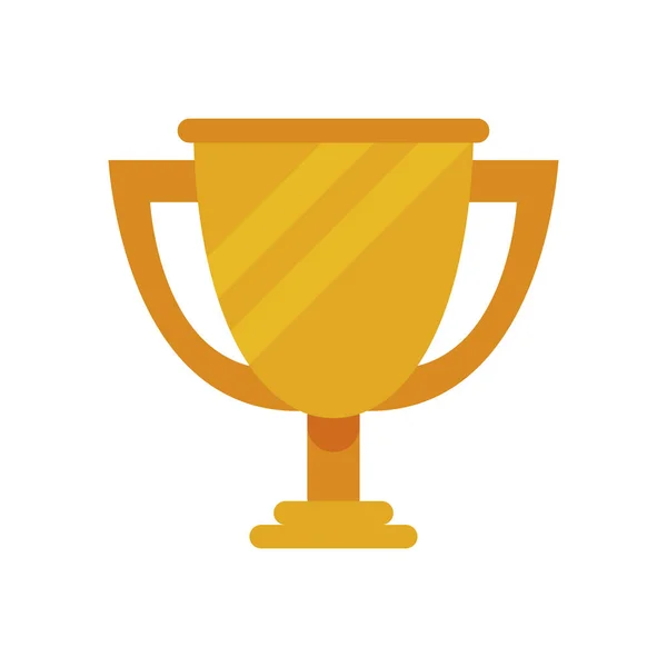 Trofee cup award geïsoleerd pictogram — Stockvector