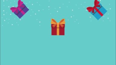 Hediyelerle mutlu noel animasyonları