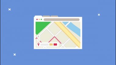 Web sayfası şablonunda harita rehberli lojistik servis