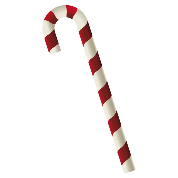Happy merry christmas sweet cane icon — Stock Vector