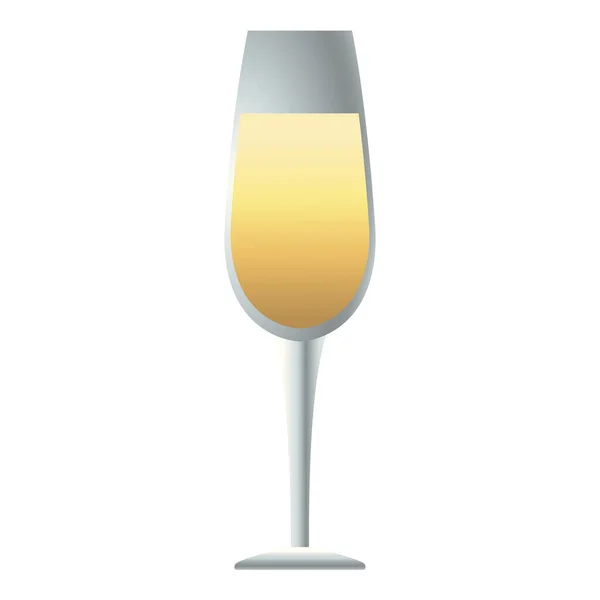 Tazza di champagne bere icona isolata — Vettoriale Stock