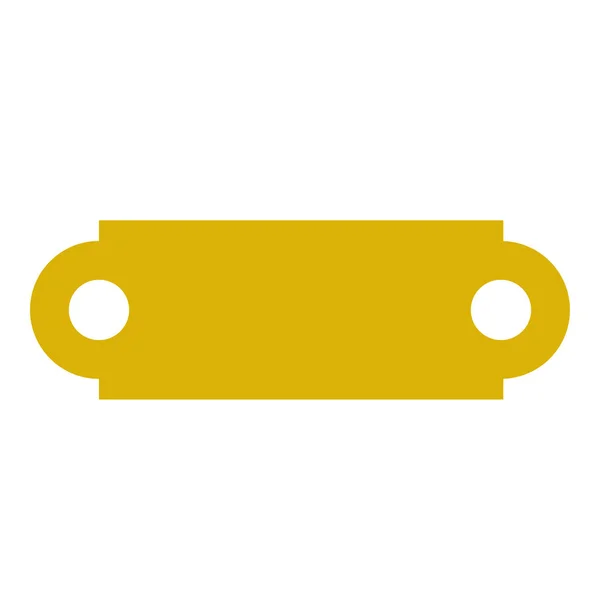 Guld spänne dekoration isolerad ikon — Stock vektor