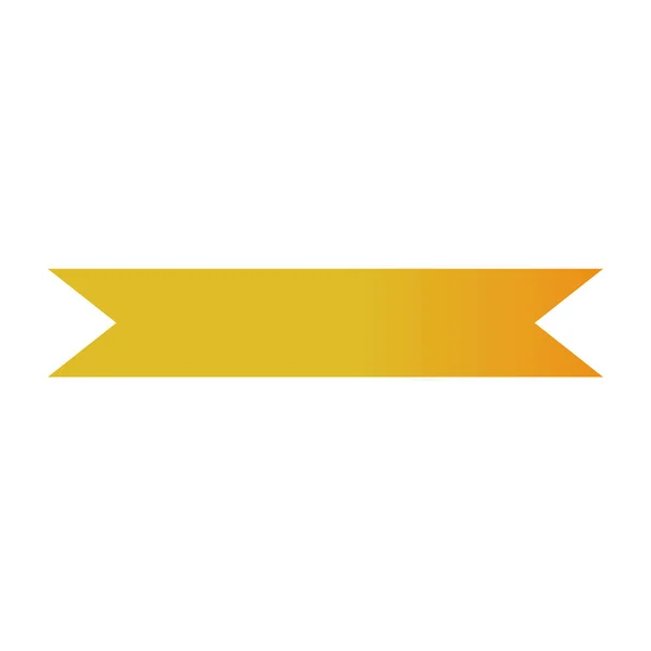 Cadre de ruban doré icône isolée — Image vectorielle
