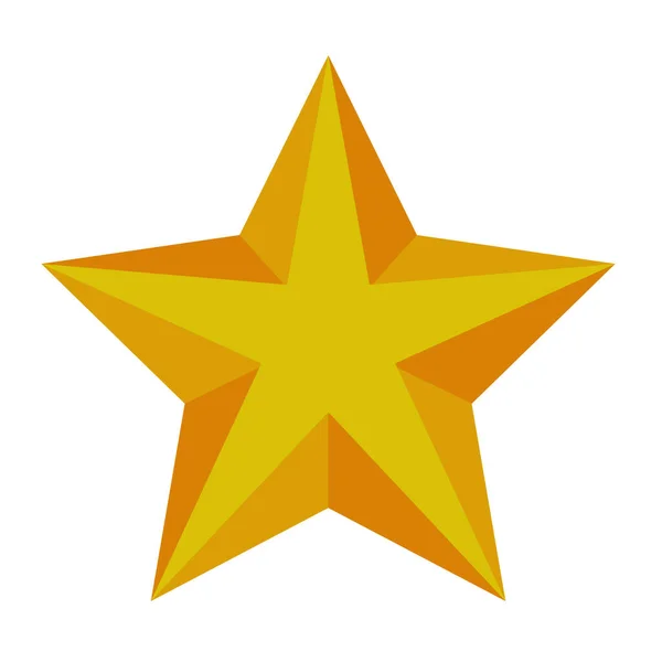 Frohe Weihnachten goldener Stern mit fünfzackigem Symbol — Stockvektor