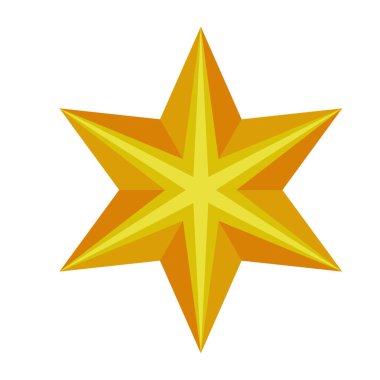 Mutlu noeller, altı köşeli altın yıldız