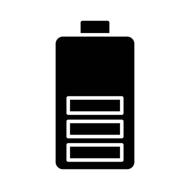 pil orta seviye siluet biçimi simgesi