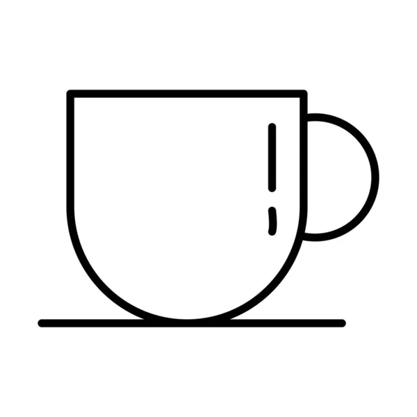 Çay fincanı tarzı simge — Stok Vektör