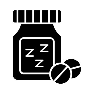 Z harfli uykusuzluk ilacı siluet tarzı simge