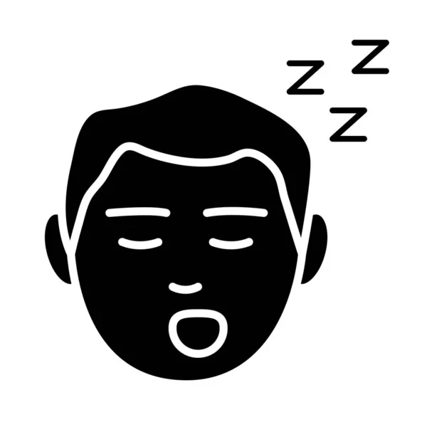 Avatar figure with Insomnia z letters silhouette style icon — Stock Vector