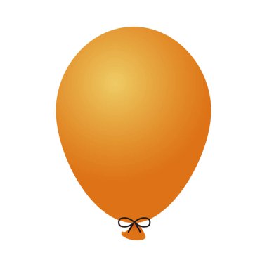 turuncu balon helyum yüzen kutlama simgesi