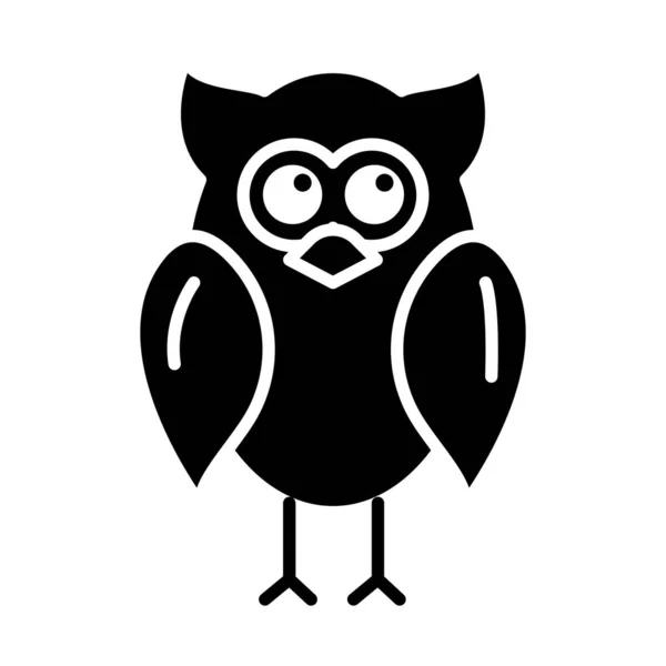 Owl animal bird silhouette style icon — Stock Vector