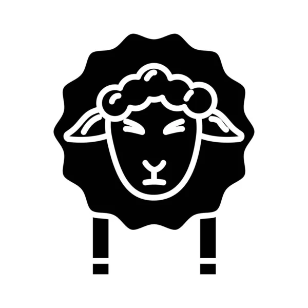 Sheep animal silhouette style icon — Stock Vector