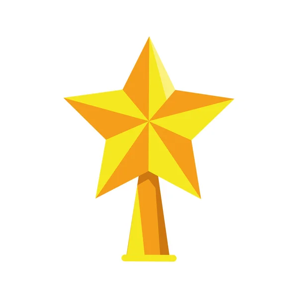 Wesołych Świąt ikona złotej gwiazdy — Wektor stockowy