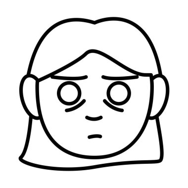 Insomnia çizgi simgesi olan baş kadın