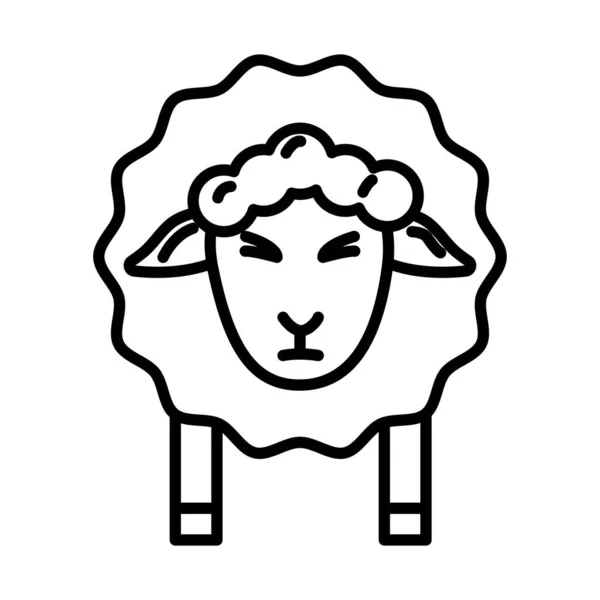 Значок стилю вівці тваринної лінії — стоковий вектор