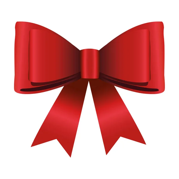 Happy merry christmas bow ribbon — Stock Vector