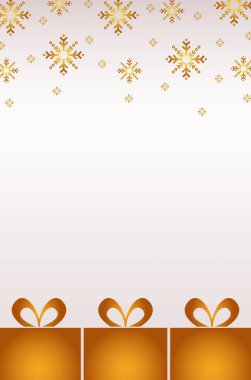 Mutlu noeller altın kar taneleri ve hediyeler