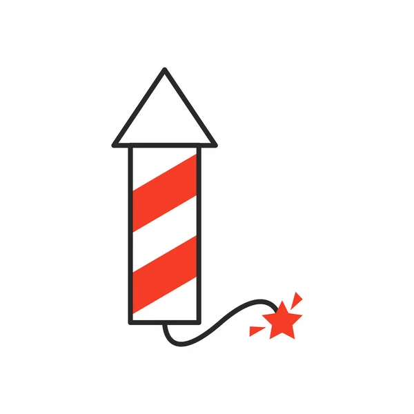 Fajerwerki rakiety wypełnić styl ikona — Wektor stockowy