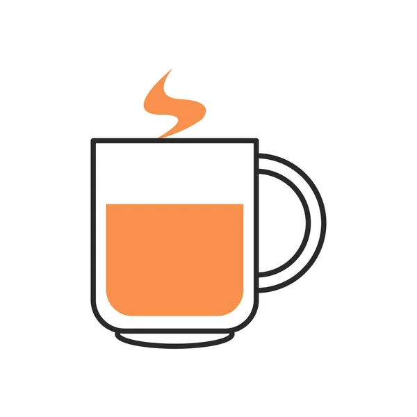 Seramik kahve fincanı doldurma simgesi — Stok Vektör