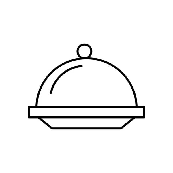 Tray Server Line Stil-Symbol — Stockvektor