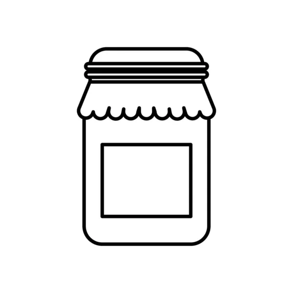 Preserve pot line style icon — Stock Vector