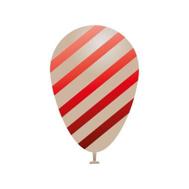 Kırmızı ve beyaz çizgili balon helyumu