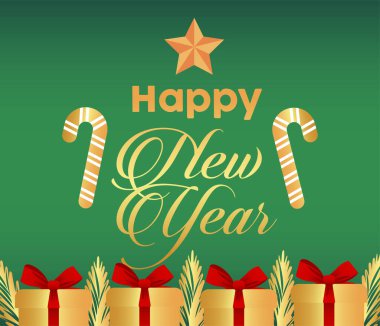 Hediyeler ve değneklerle dolu yeni yılın kutlu olsun.