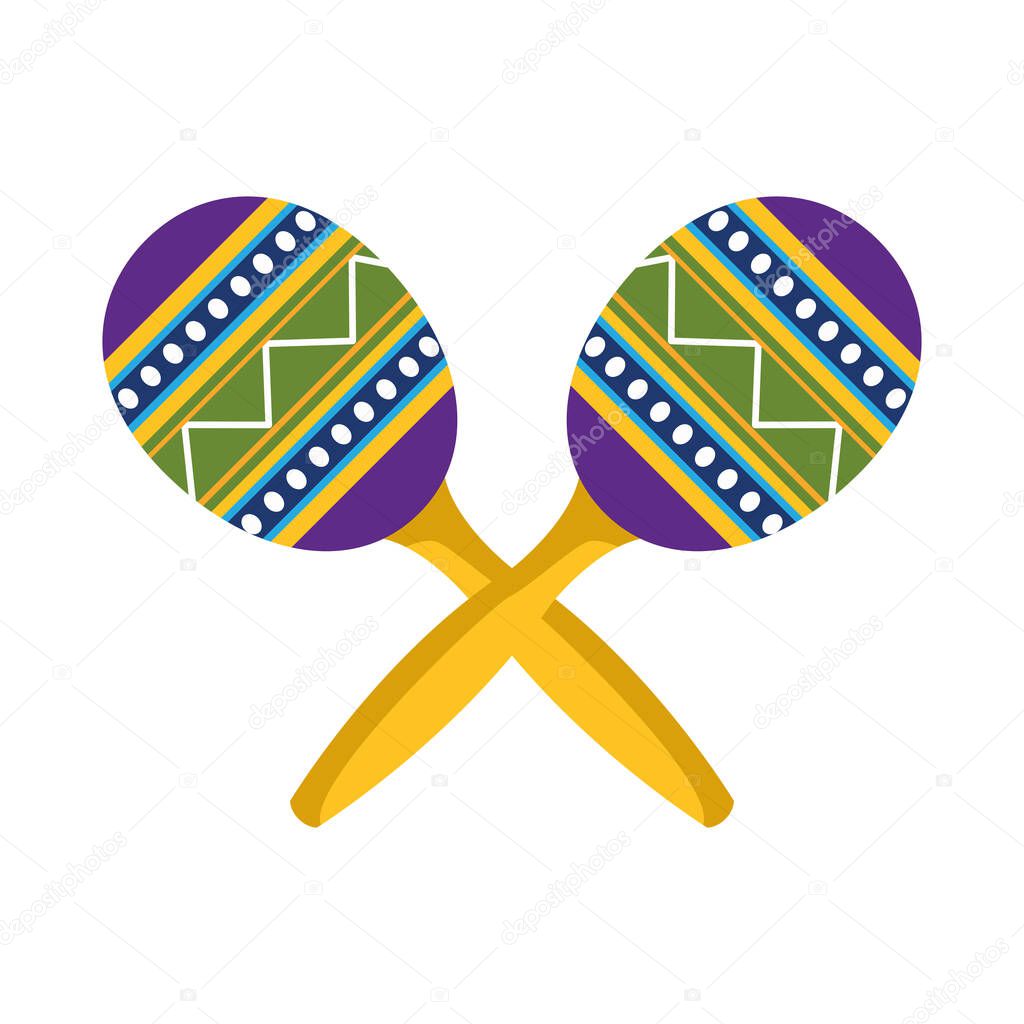 mexican maracas tropical instruments color purple