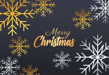 Mutlu Noeller, kar manzaralı altın harfler.