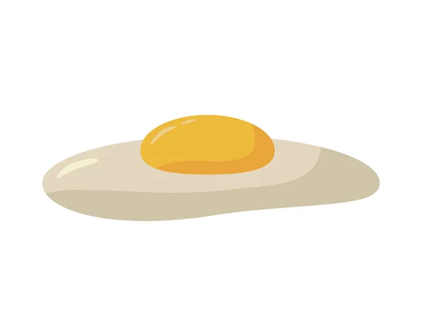 Delicioso huevo fritos icono de la comida — Vector de stock