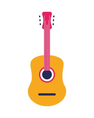 gitar enstrümanı müzik izole simgesi