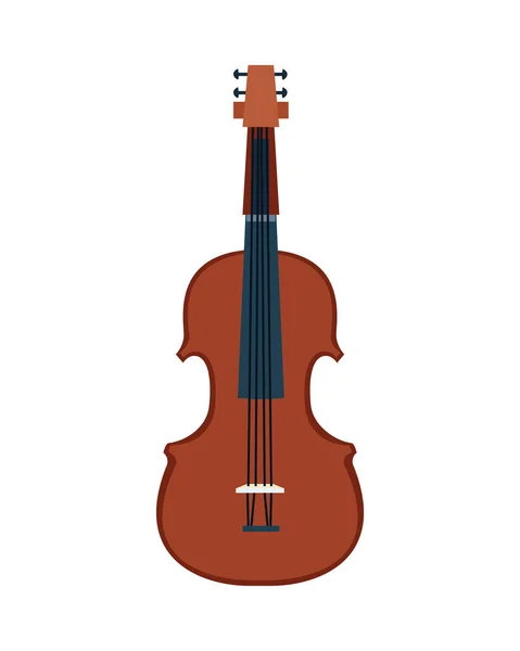 Geige Musikinstrument isolierte Ikone — Stockvektor